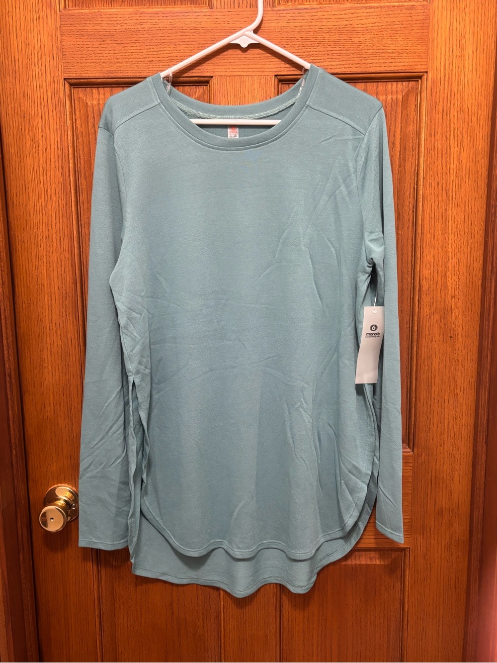 Mono B Dusty Green Crewneck Tunic